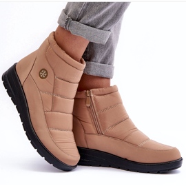 News Botas de nieve aislantes para mujer, color beige 11