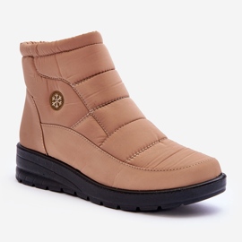 News Botas de nieve aislantes para mujer, color beige 2