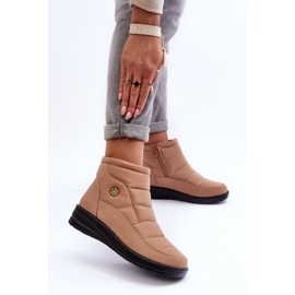 News Botas de nieve aislantes para mujer, color beige 7