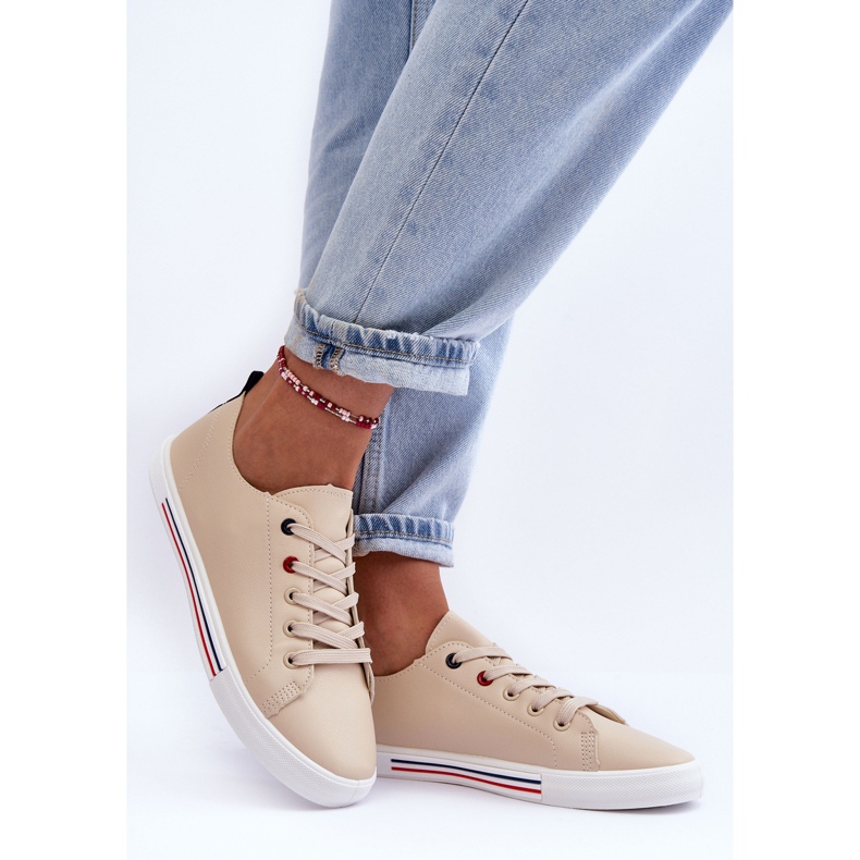 PE1 Deportivas Mujer Piel Beige Mosaia 1