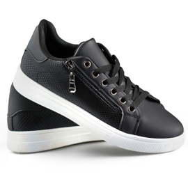 Deportivas negras con cremallera decorativa. negro 4