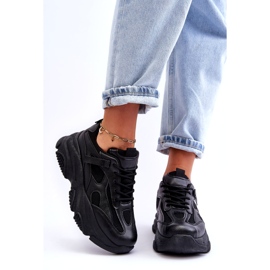 PA1 Zapatillas De Mujer Con Plataforma Gruesa Negro Agnenia 1