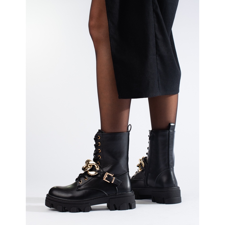 Diamantique Bolsas negras en la plataforma negro 2