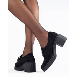 Zapatos de tacón de ante negro de Vinceza 3
