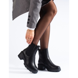 Botas Chelsea con aislamiento negras y tacón alto de Vinceza negro 1