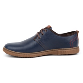 Kampol Zapatos casual hombre piel 22KAM, azul marino 1