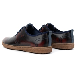Kampol Zapatos casual hombre piel 22KAM, burdeos negro 6