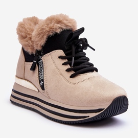 Deportivas Jamari Plataforma Beige Con Pelo 1 Deportivas Jamari Plataforma Beige Con Pelo 1