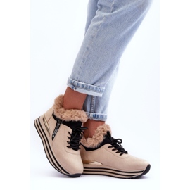 Deportivas Jamari Plataforma Beige Con Pelo 2 Deportivas Jamari Plataforma Beige Con Pelo 2