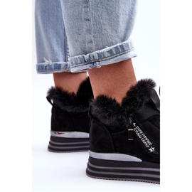 FB3 Zapatos deportivos negros con plataforma Jamarie y piel 3
