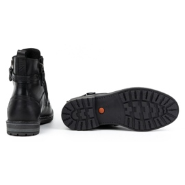 Kampol Botas de piel de invierno para hombre 155KAM, negro 5