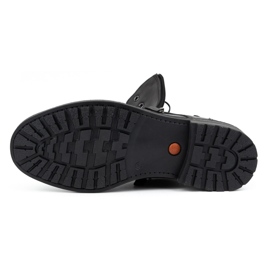 Kampol Botas de piel de invierno para hombre 155KAM, negro 8