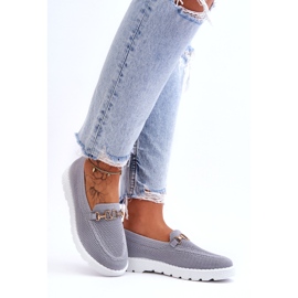 PM1 Zapatillas Deportivas Con Adornos Sin Cordones Para Mujer Gris Alena 4