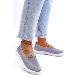 PM1 Zapatillas Deportivas Con Adornos Sin Cordones Para Mujer Gris Alena 1