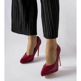 Los clásicos tacones burdeos de Kristin rojo 2