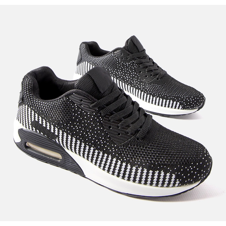 Inna Zapatillas de hombre Alvin en blanco y negro. 2