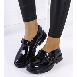 BM Zapatos lacados en negro con hebilla Ancel 1
