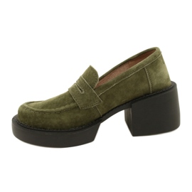 Mocasines de ante de moda Filippo DP4685/23 KH verde 1