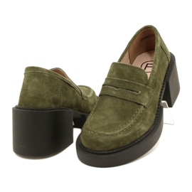 Mocasines de ante de moda Filippo DP4685/23 KH verde 2 Mocasines de ante de moda Filippo DP4685/23 KH verde 2