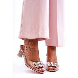 Sandalias Transparentes Con Tacón Rosa S.Barski MR1037-43 7