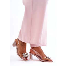 Sandalias Transparentes Con Tacón Rosa S.Barski MR1037-43 6