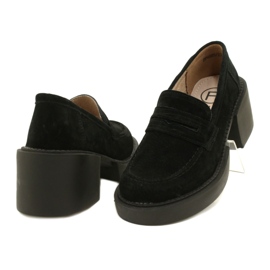 Mocasines de ante de moda Filippo DP4685/23 BK negro 3