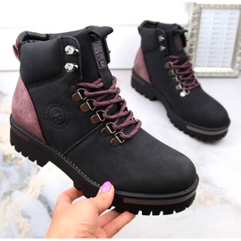 Botas negras con cordones para mujer Big Star MM274318 negro 1 Botas negras con cordones para mujer Big Star MM274318 negro 1