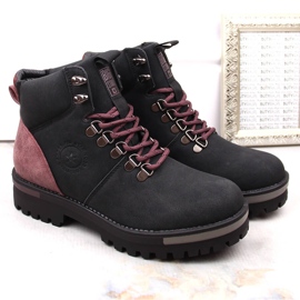 Botas negras con cordones para mujer Big Star MM274318 negro 2
