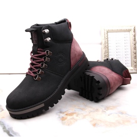 Botas negras con cordones para mujer Big Star MM274318 negro 3