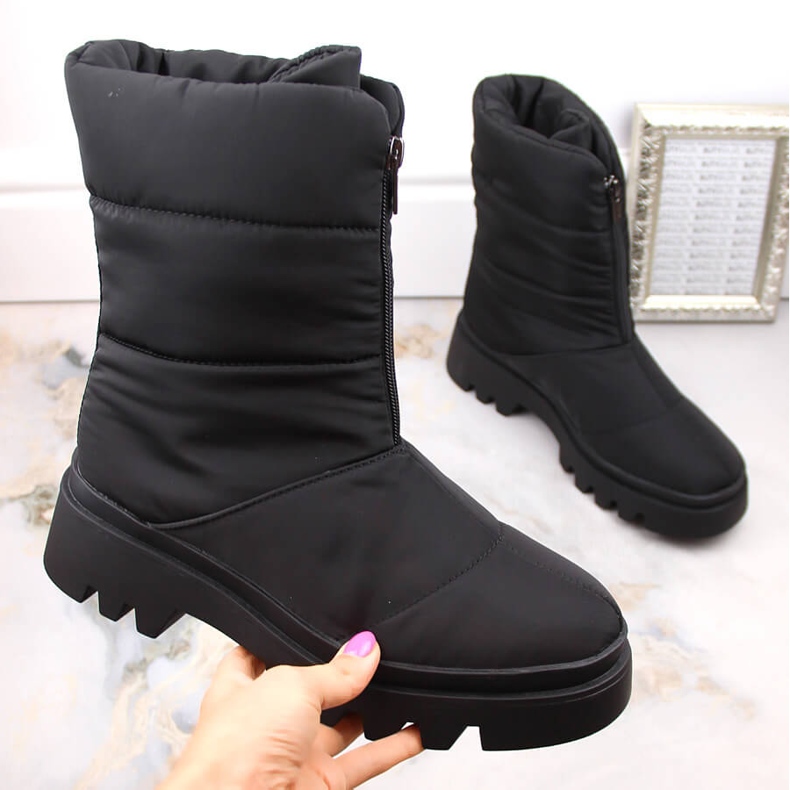 Botas de nieve negras con aislamiento para mujer Big Star MM274335 negro 1 Botas de nieve negras con aislamiento para mujer Big Star MM274335 negro 1