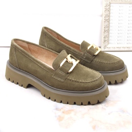 Zapatos de mujer de ante verde con plataforma de Filippo DP4916 3