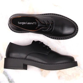 Zapatos mujer con cordones negros Sergio Leone BT194 5