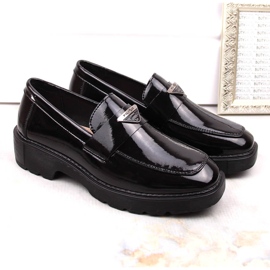 Zapatos slip-on de mujer en charol negro Filippo DP4710 3