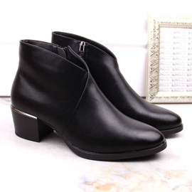 Botas cowboy de tacón alto aislantes para mujer, negro Vinceza 58125 2
