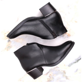 Botas cowboy de tacón alto aislantes para mujer, negro Vinceza 58125 3