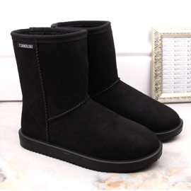 Botas de nieve sin cordones esquimales de ante para mujer, negras T.Sokolski EMU2241 negro 2