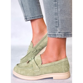 Mocasines de ante de Ottavia Green verde 2