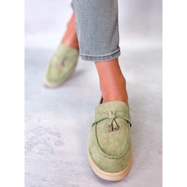 Mocasines de ante de Ottavia Green verde 5