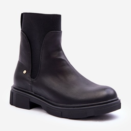 PG1 Botas Chelsea de Piel para Mujer Negro Tannaz 1