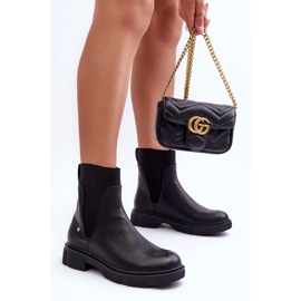 PG1 Botas Chelsea de Piel para Mujer Negro Tannaz 4