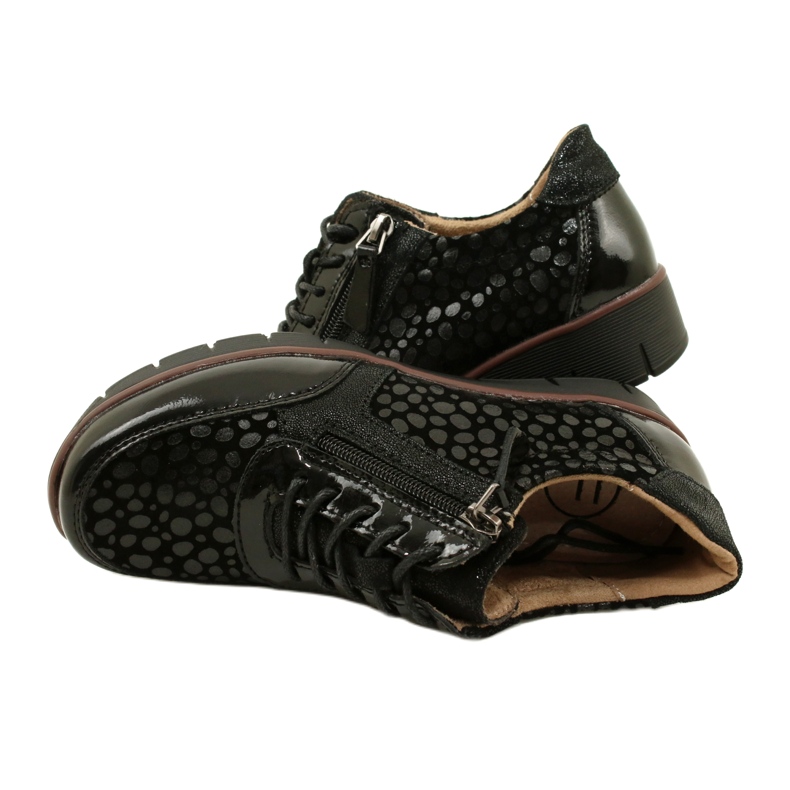 Filippo DP4912/23 BK zapatillas de piel, negro 4