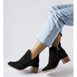 Botines Busson negros con pala irregular 2