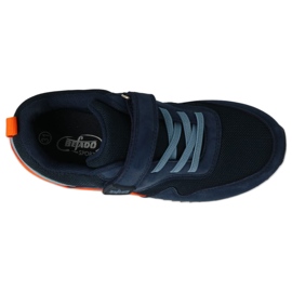 Zapatos infantiles befado con velcro, azul marino 2