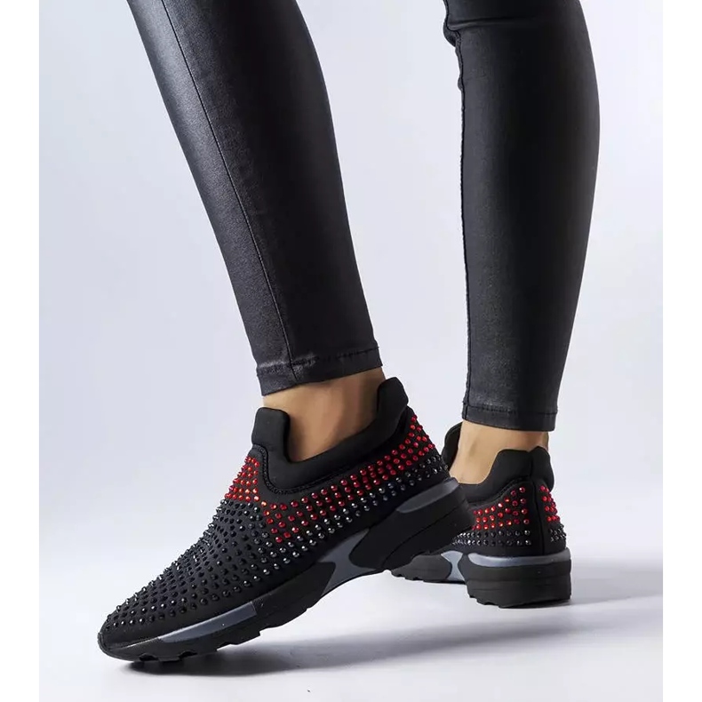 PA1 Deportivas negras decoradas con pedrería Berger negro 1