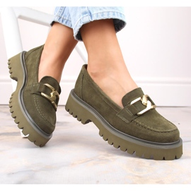 Zapatos de mujer de ante verde con plataforma de Filippo DP4916 6