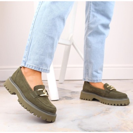 Zapatos de mujer de ante verde con plataforma de Filippo DP4916 8