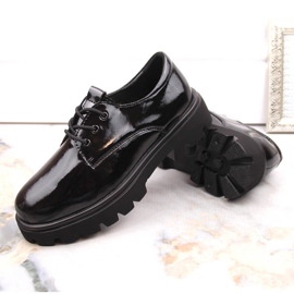 Zapatos con cordones mujer charol negro Filippo DP4729 4