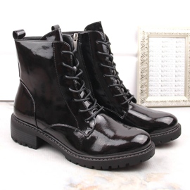 Botas aislantes de mujer en charol, negro Vinceza 10662 2