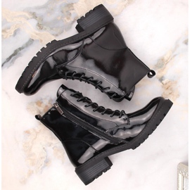 Botas aislantes de mujer en charol, negro Vinceza 10662 3