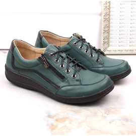 Zapatos cómodos mujer piel verde Helios 411 4